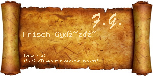 Frisch Győző névjegykártya